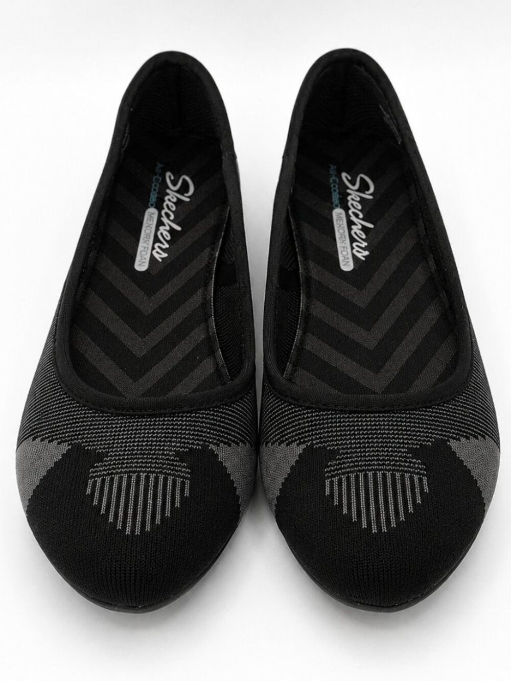 Skechers StretchFit Cleo-Wham Ballet Flats Size 9.5 Black/Charcoal NWOT - Picture 8 of 16